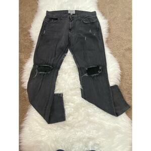 Current Elliot Womens Skinny Jeans Medium‎ Wash Pockets Denim Ripped Size 27-0